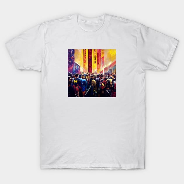 Inside Comic-Con Painting T-Shirt by Nightwing Futures